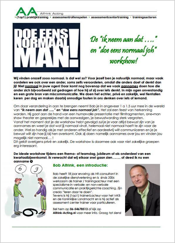 Doe eens normaal man